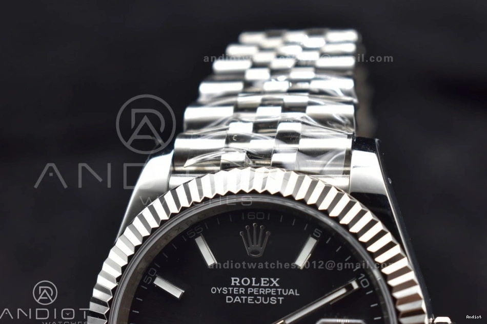 DateJust 126334 on SA3235 Dial Bracelet 904L DIWF Best Jubilee Black Steel Stick Edition 41 1:1 0524